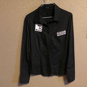 EZEN Black Button-Up Shirt